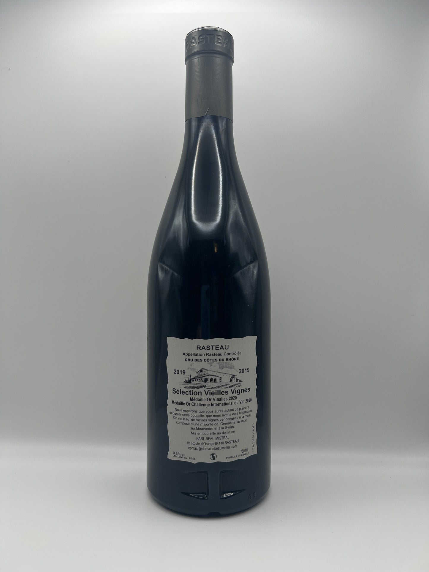 BEAU MISTRAL - Cru Rasteau rouge Sélection Vieilles Vignes - 2019 - 0,75l