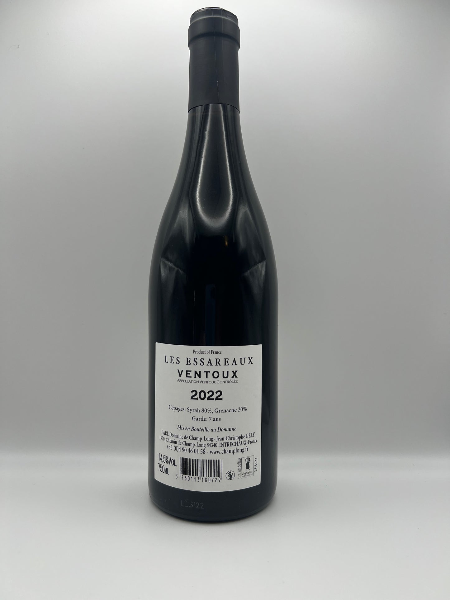 CHAMP-LONG - AOC Ventoux Les Essareaux Rouge - 2022 - 0,75l