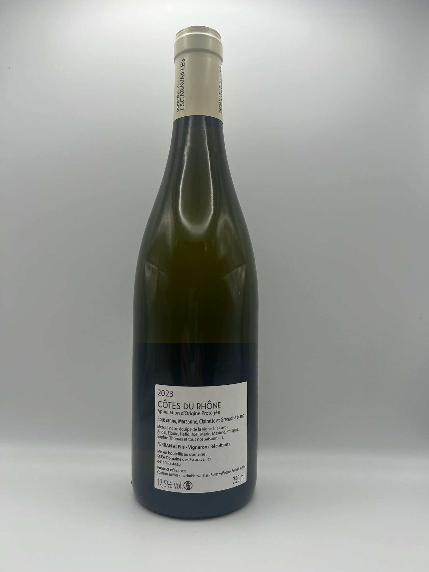 ESCARAVAILLES - CDR Blanc La Ponce - 0,75l