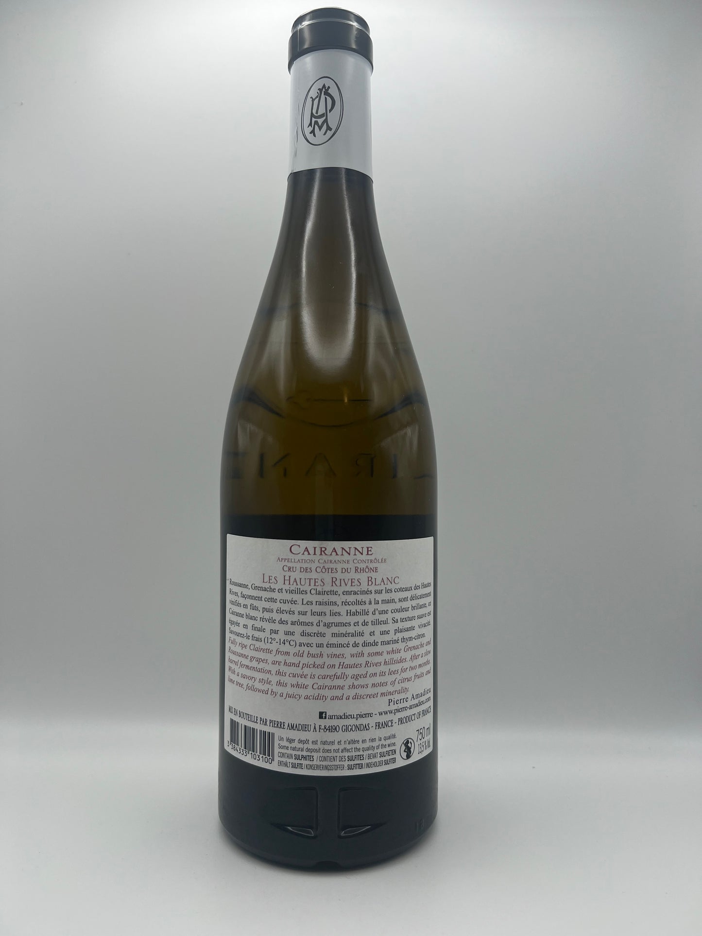 PIERRE AMADIEU - Cru Cairanne Blanc Les hautes rives - 2022 - 0.75l