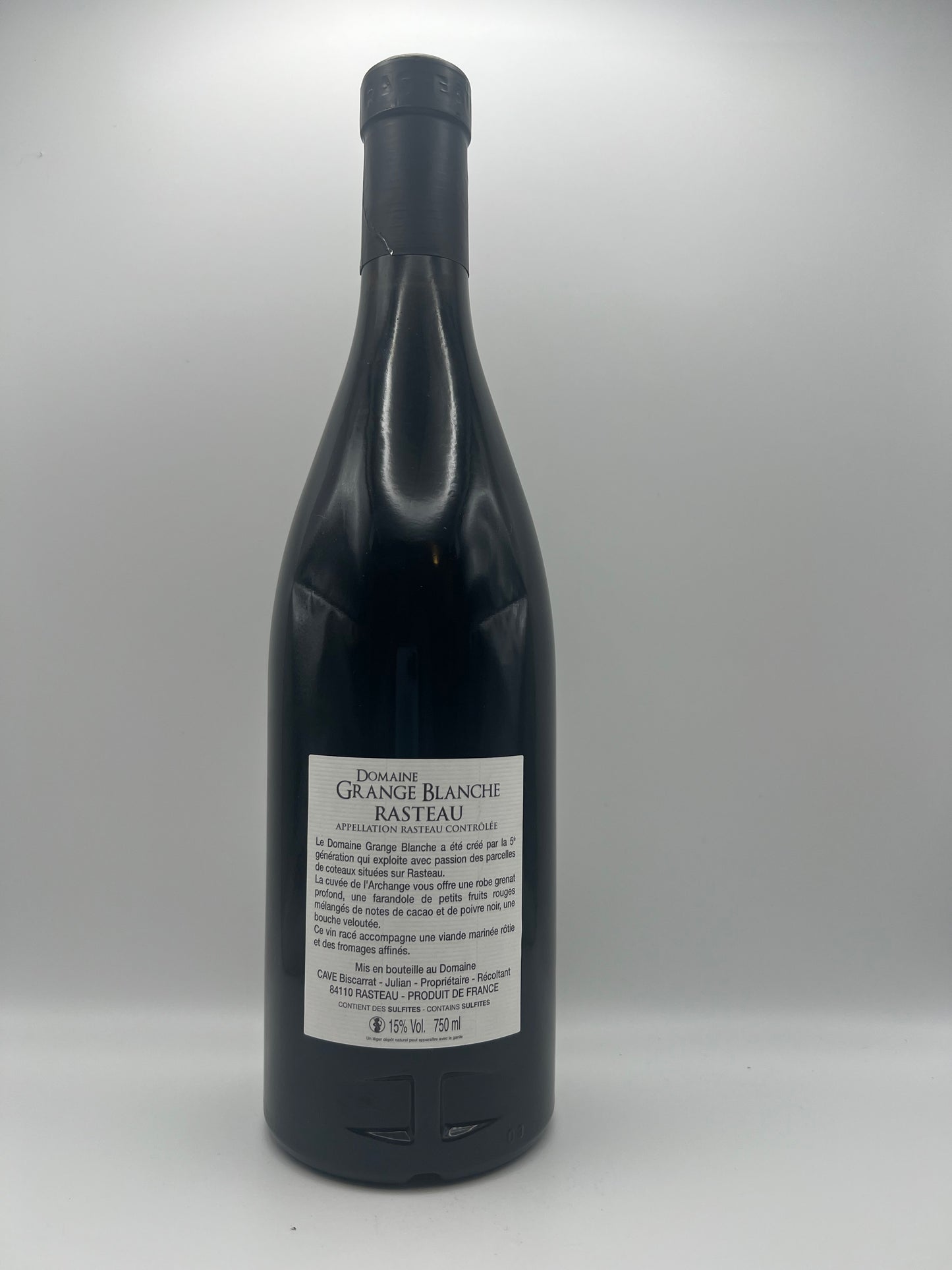 GRANGE BLANCHE - Cru Rasteau Rouge Archange - 2017 - 0,75l