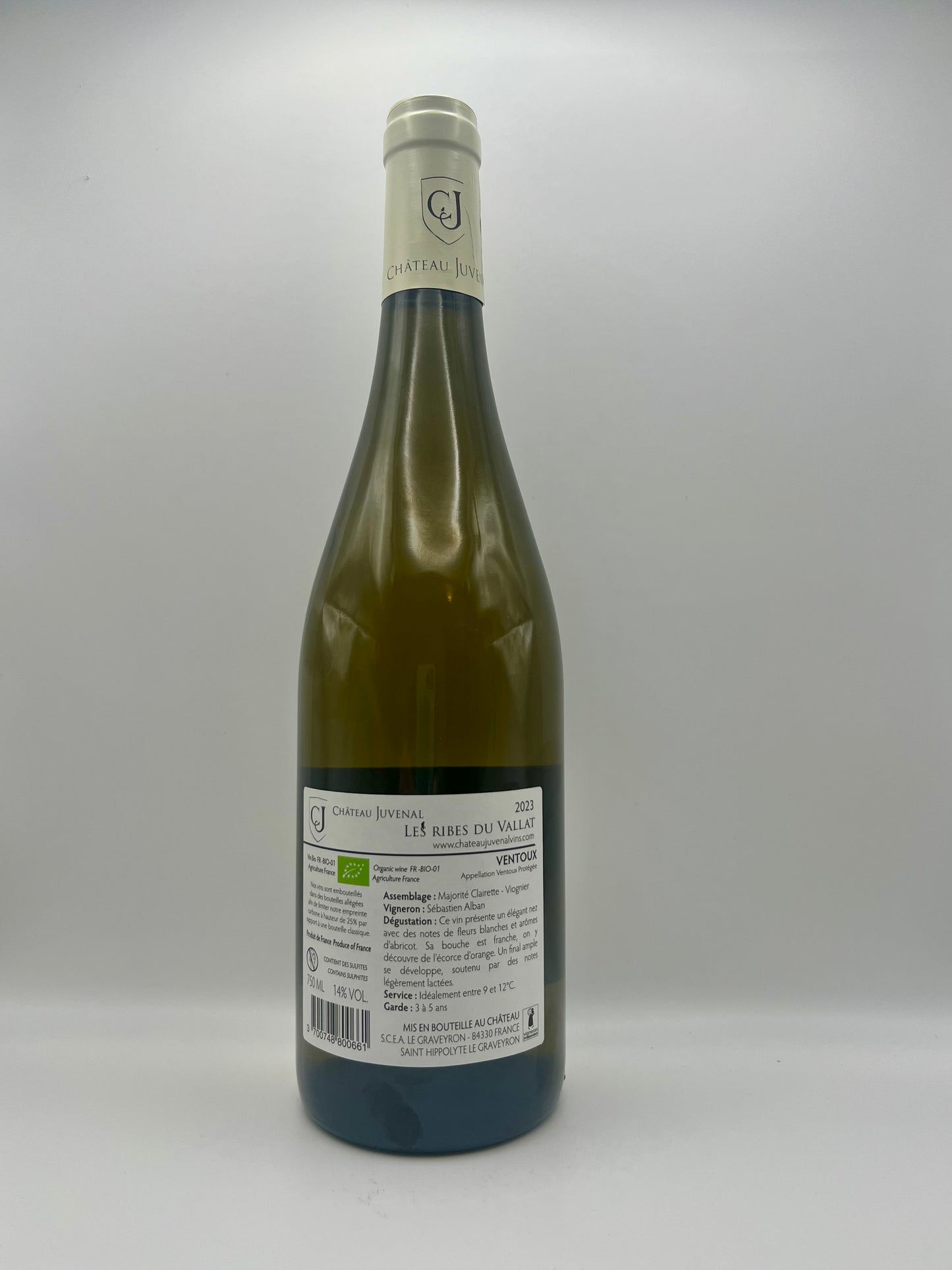 JUVENAL - AOC Ventoux Ribes du Vallat Blanc - 2023 - 0,75l