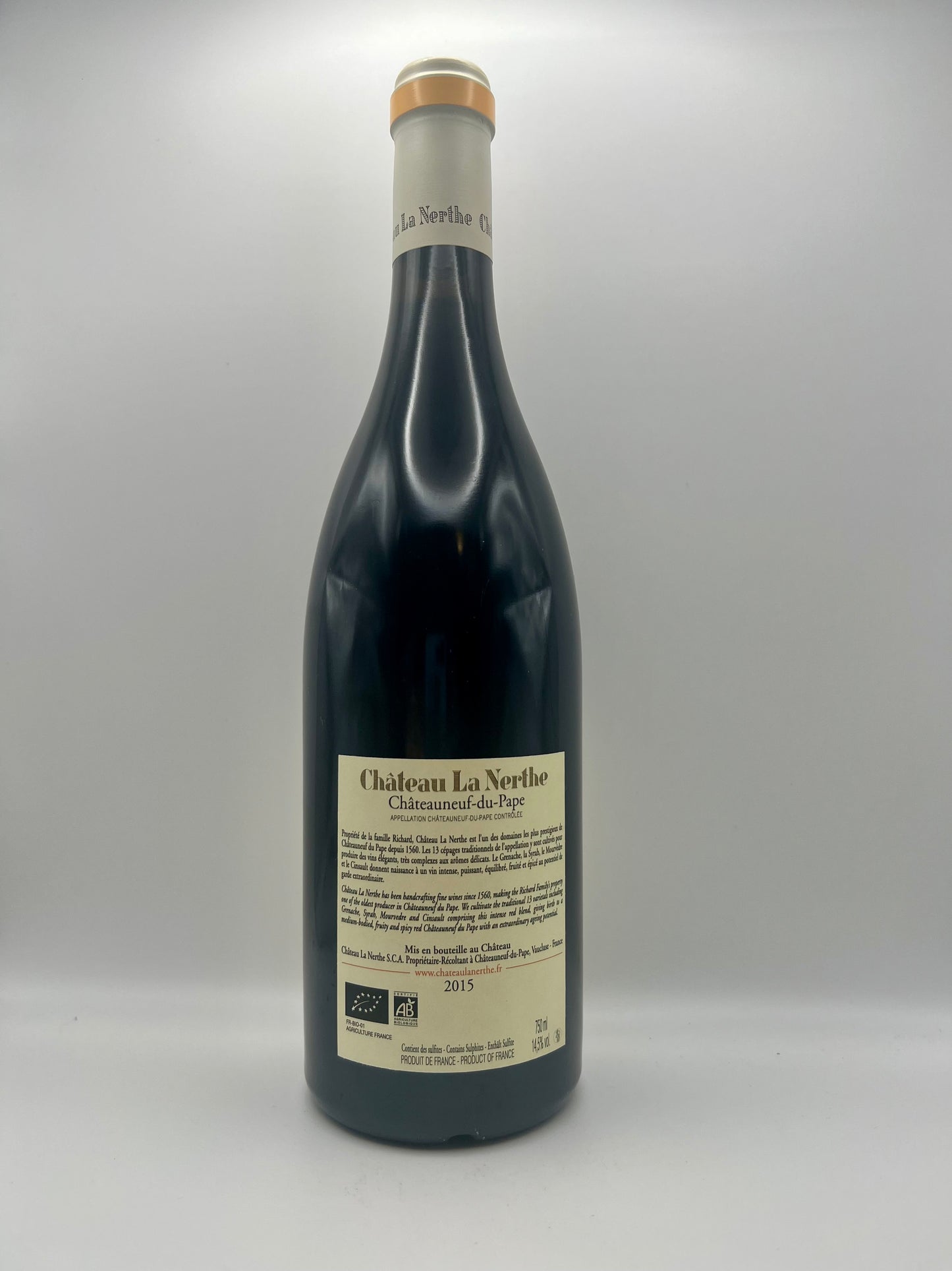 LA NERTHE - Cru Châteauneuf du Pape Rouge - 2015 - 0,75l