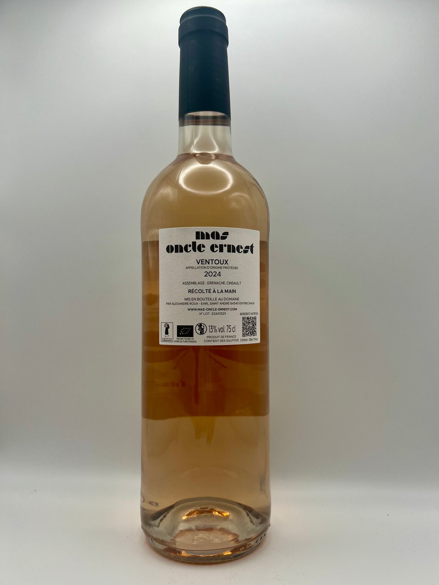 MAS ONCLE ERNEST - AOC Ventoux Ephémère Rosé - 2024 - 0,75l