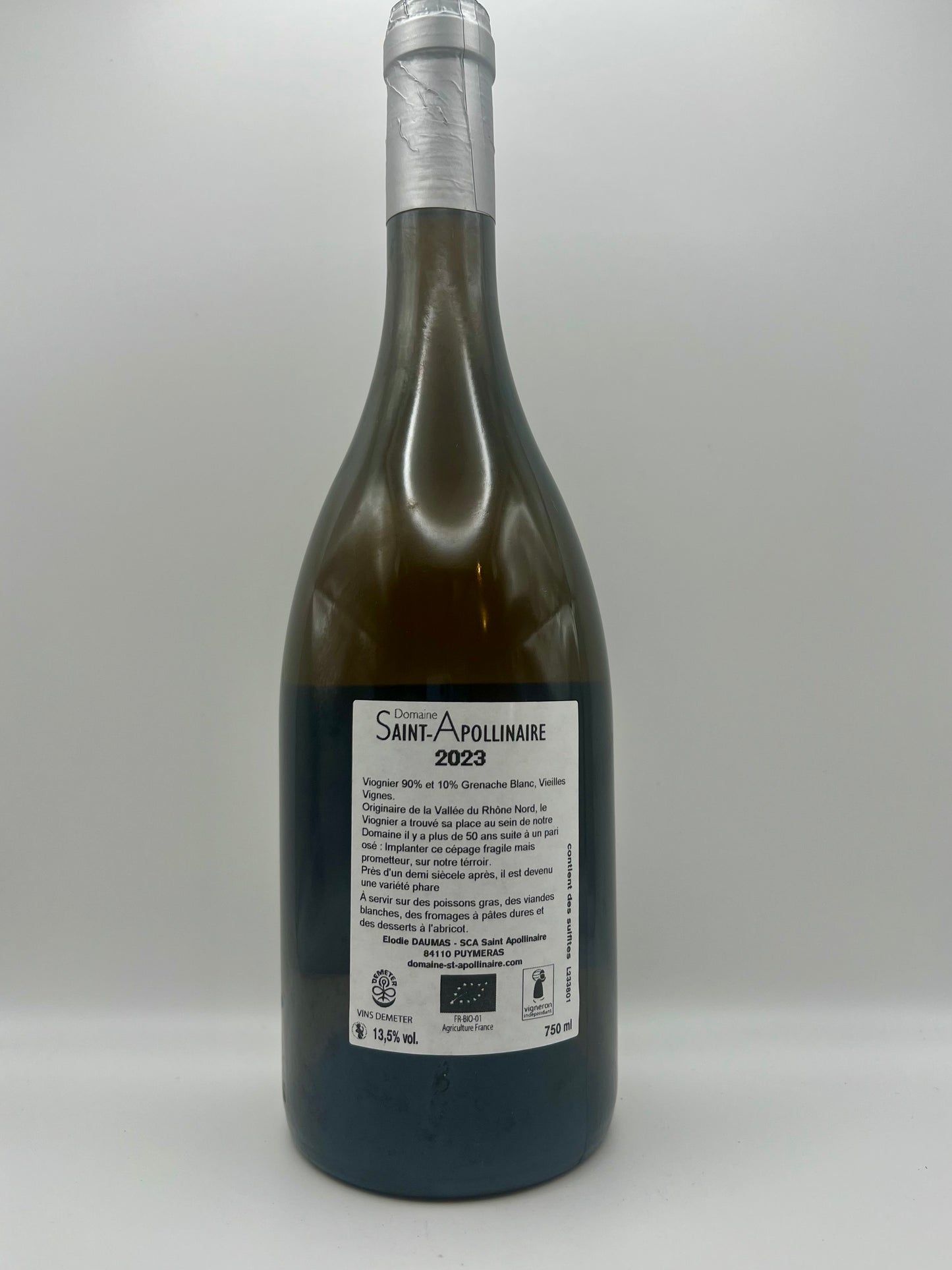 SAINT-APOLLINAIRE - CDR Blanc Exceptionnel - 2023 - 0,75l
