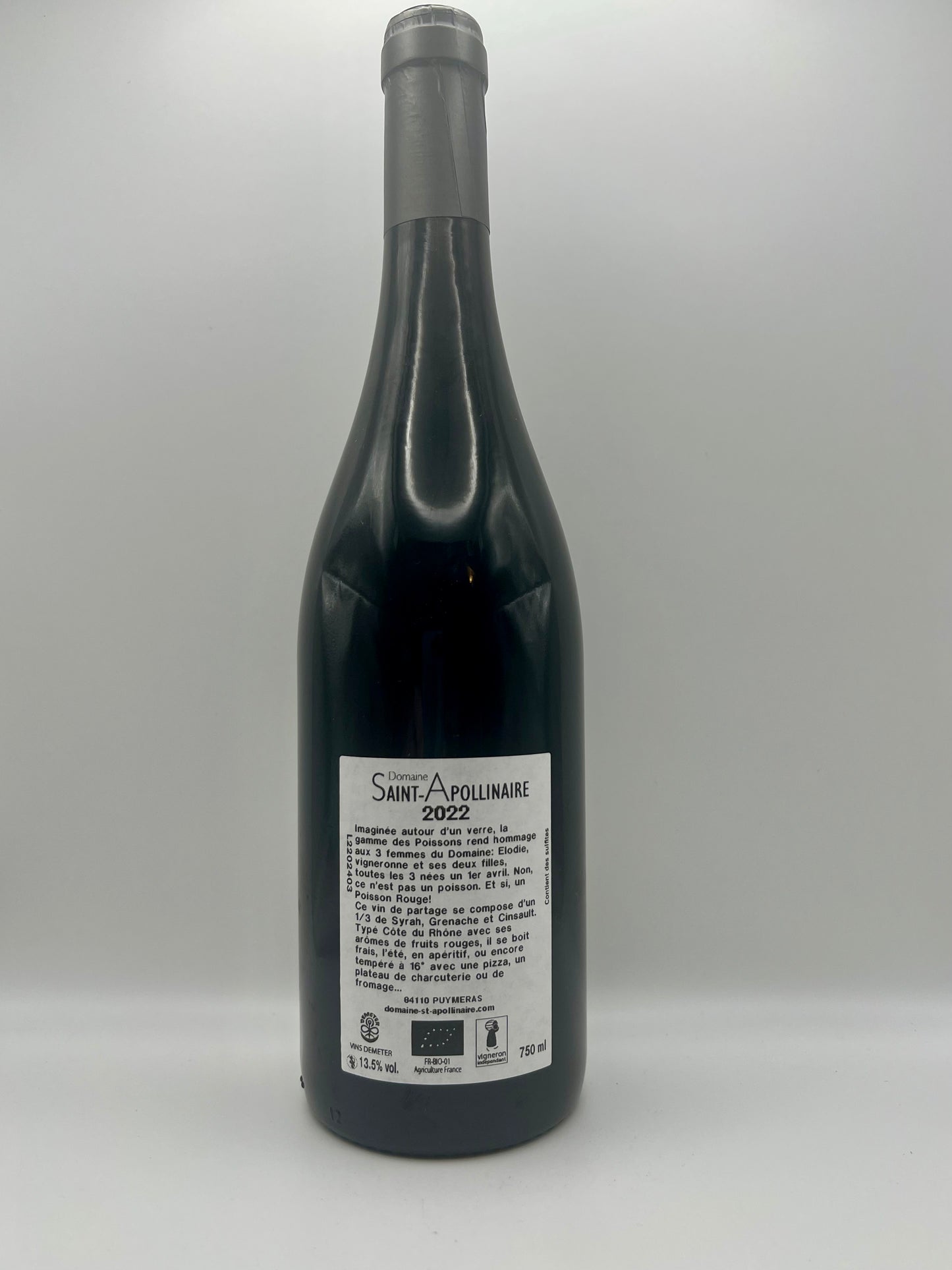 SAINT-APOLLINAIRE - CDR Poisson Rouge - 2022 - 0,75l