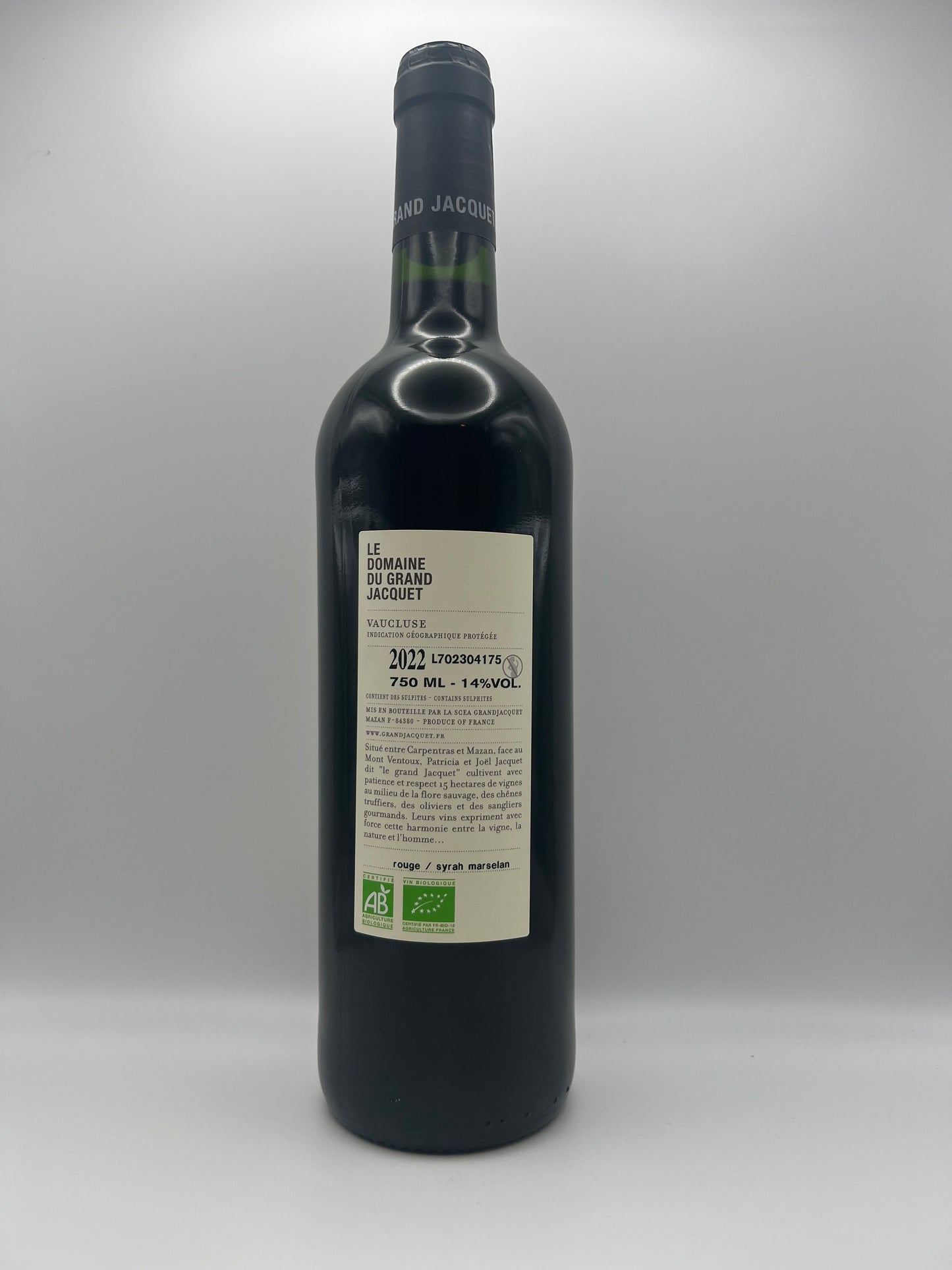 GRAND JACQUET - IGP Vaucluse Les grands hommes Rouge - 2022 - 0,75l