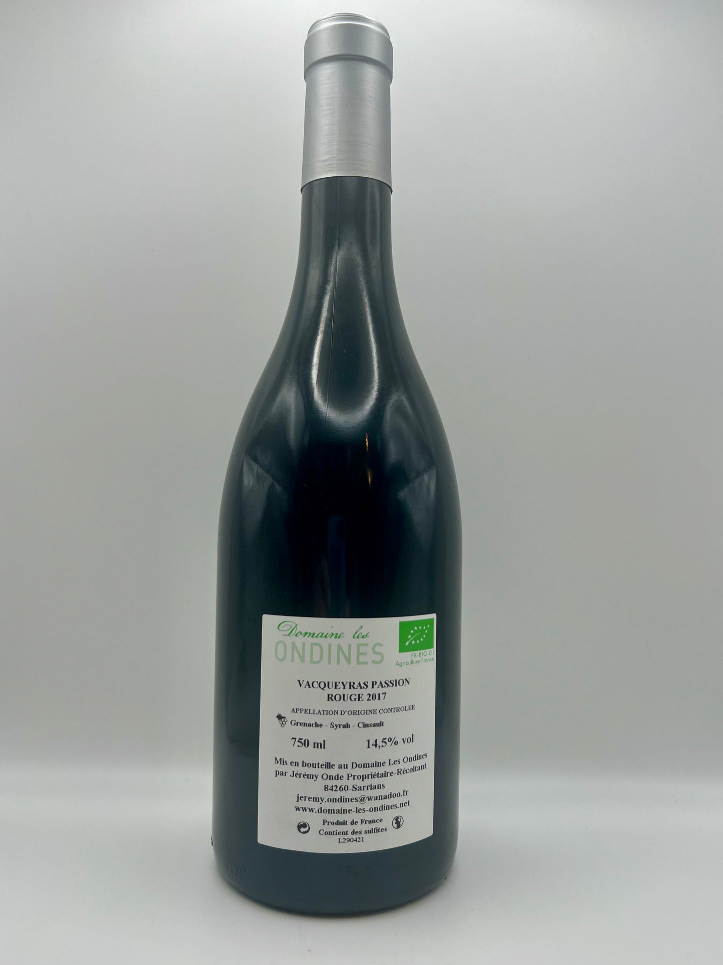 ONDINES - Cru Vacqueyras Rouge Passion - 2017 - 0.75l