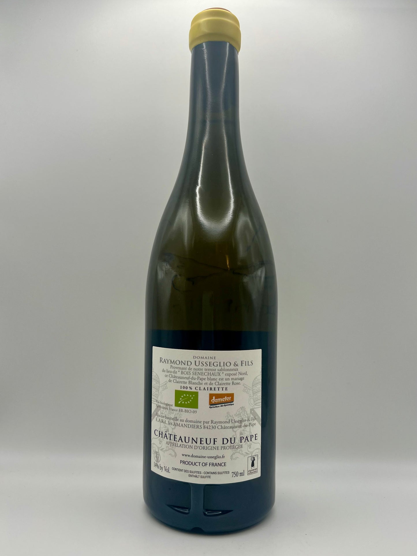 USSEGLIO - Cru Châteauneuf du Pape - Pure Clairette blanc 2023 - 0,75l