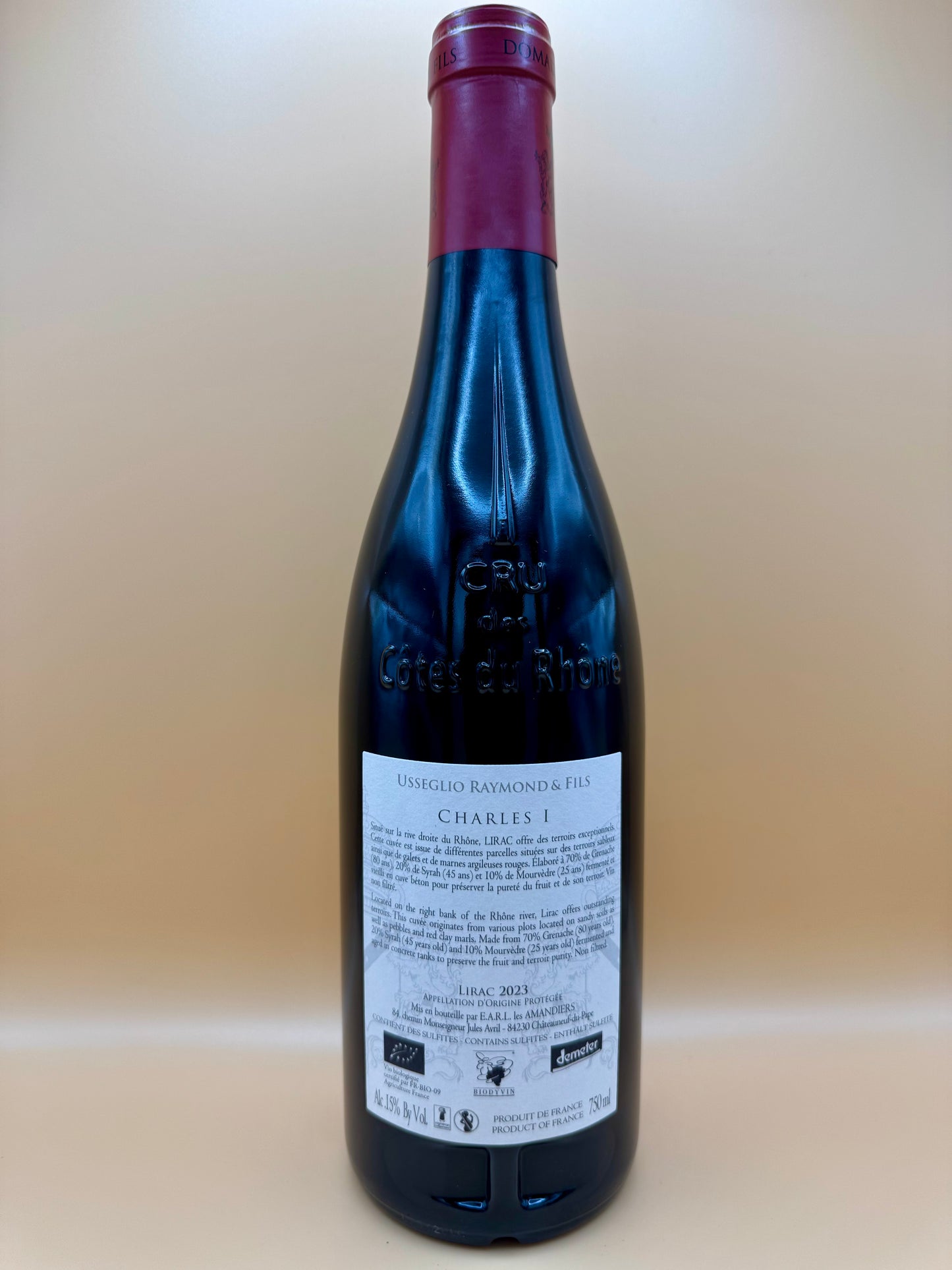 USSEGLIO - Lirac - Charles 1er - 2023 - 0,75l