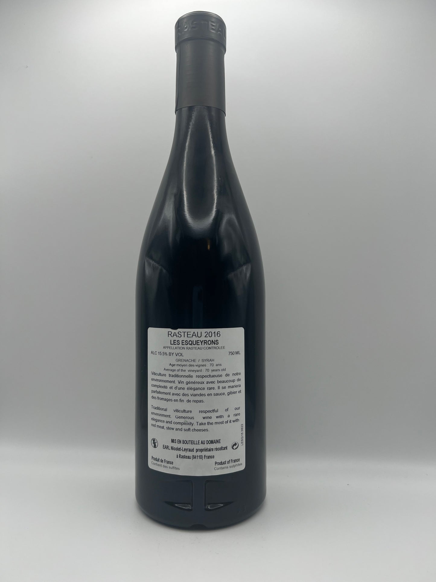 GRAND NICOLET - Cru Rasteau Rouge Les Esqueyrons 2016  - 0,75l